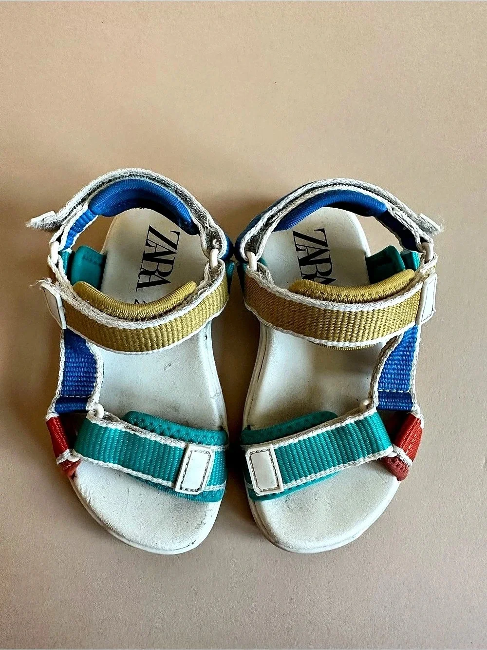 Zara Colorblock Toddler Sport Sandals Sz 7 Vacation Shoes Tropical Play Daycare